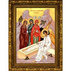 Жёны-мироносицы у Гроба Господня. Икона на холсте