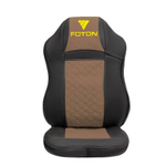 Чехлы FOTON Auman (экокожа, черный, коричневая вставка)