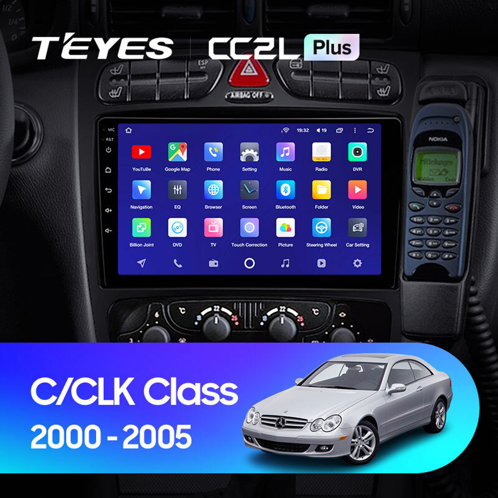 Teyes CC2L Plus 9"для Mercedes Benz C-Class, CLK-Class 2000-2005