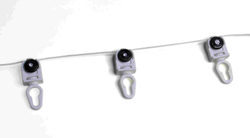 Бегунок для Glydea на корде (8см), пластик, белый (волна)