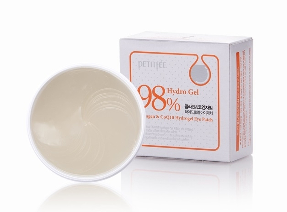 PETITFEE Гидрогелевые патчи для глаз КОЛЛАГЕН/КОЭНЗИМ Q10 Collagen&CoQ10 Hydrogel Eye Patch, 60 шт