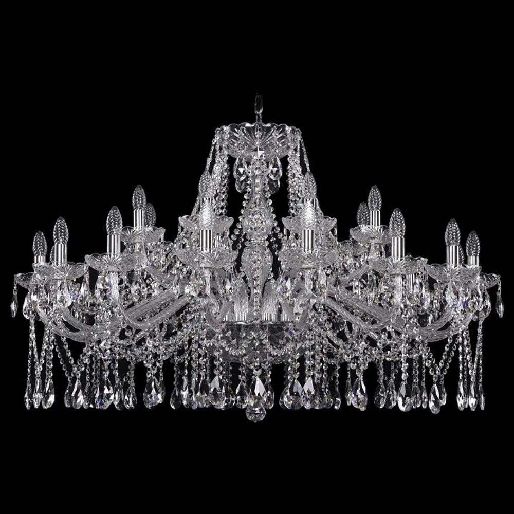 Подвесная люстра Bohemia Ivele Crystal 1413 1413/16+8/400/Ni