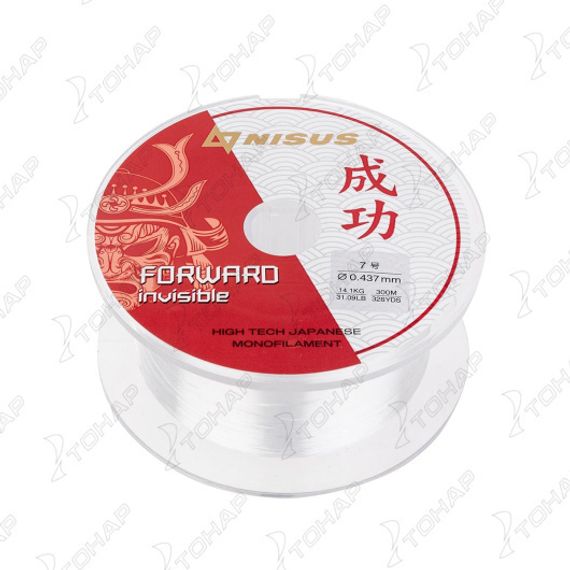 Леска FORWARD Invisible 0,437mm/300m Nylon Transparent (N-FI-0437-300) Nisus