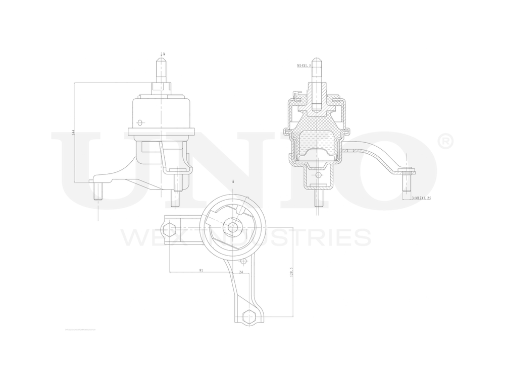 Опора двигателя правая UNIO RMP-15108