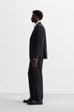 ZARA БЛЕЙЗЕР ИЗ 100% ШЕРСТИ, МОРСКОЙ СИНИЙ