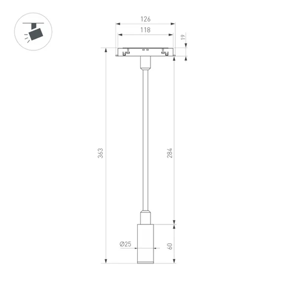 Светильник MAG-ORIENT-SPOT-FLEX-R25-3W Warm3000 (BK, 24 deg, 48V) (Arlight, IP20 Металл, 5 лет) 049562