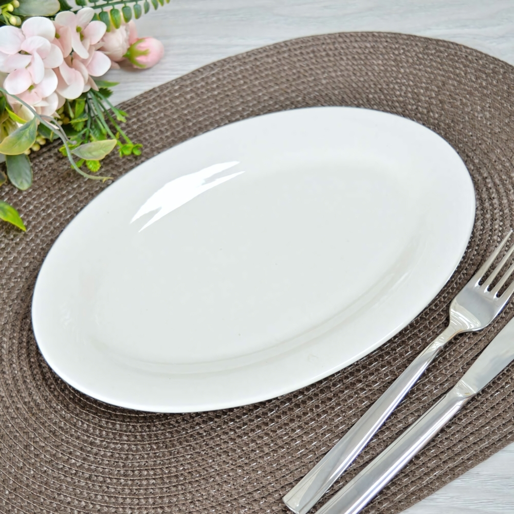 Блюдо 26*18,5см овальное Без деколи