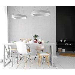 Светильник LED ЭРА Geometria SPO-133-W-40K-045 Ring 45Вт 4000К 3500Лм IP40 600*80 белый подвесной