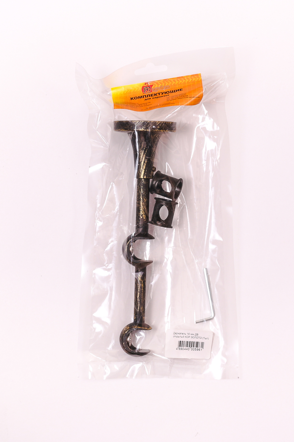 Держатель двухрядный 16 мм коричневое золото