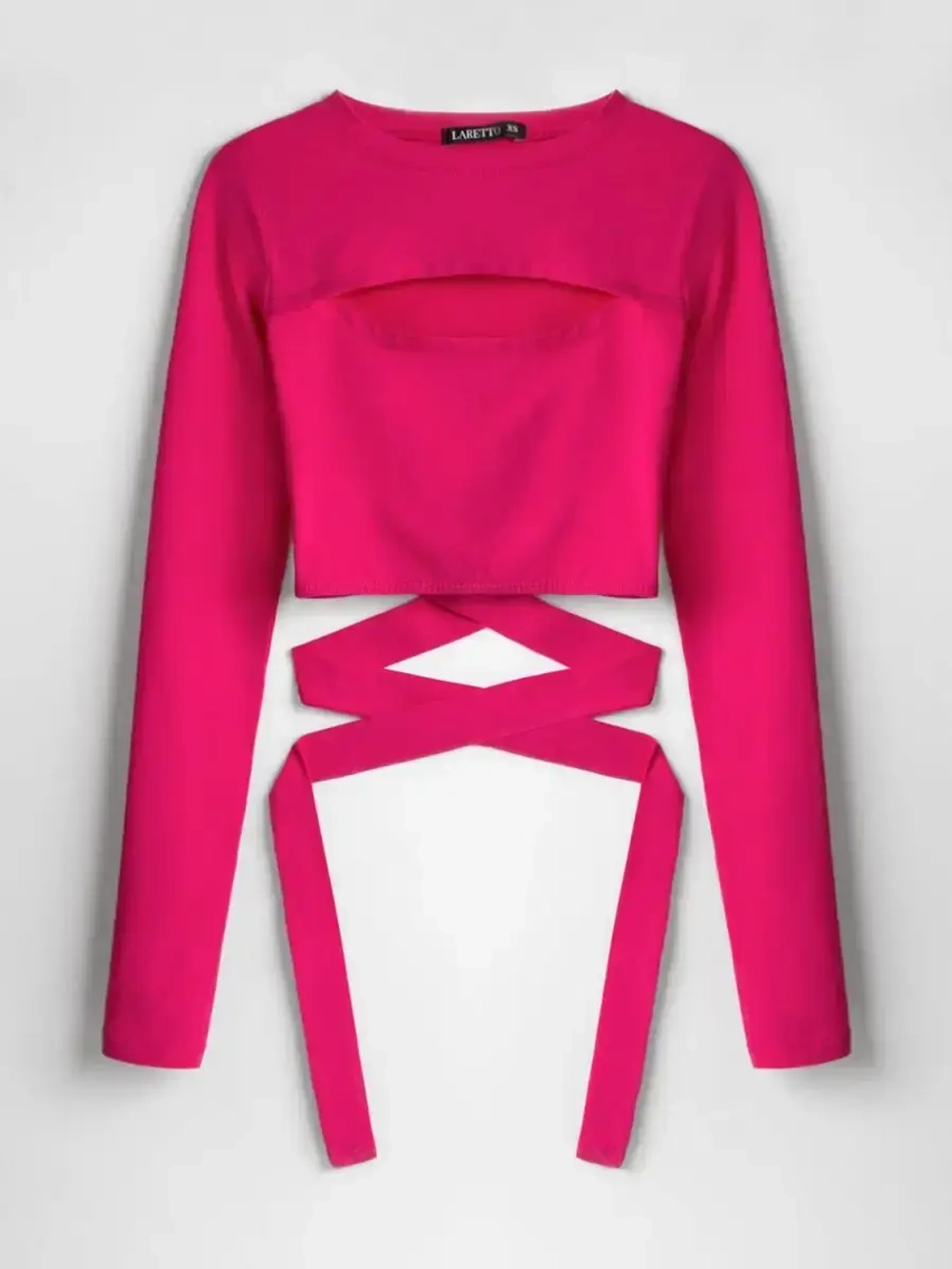 Кроп топ с завязками летний