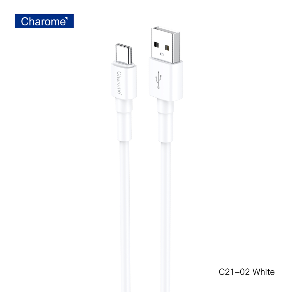 Кабель USB - TypeC CHAROME C21-02 (белый) 1м