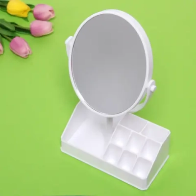 Зеркало настольное с органайзером для косметики «Beauty», цвет белый, 31*18см