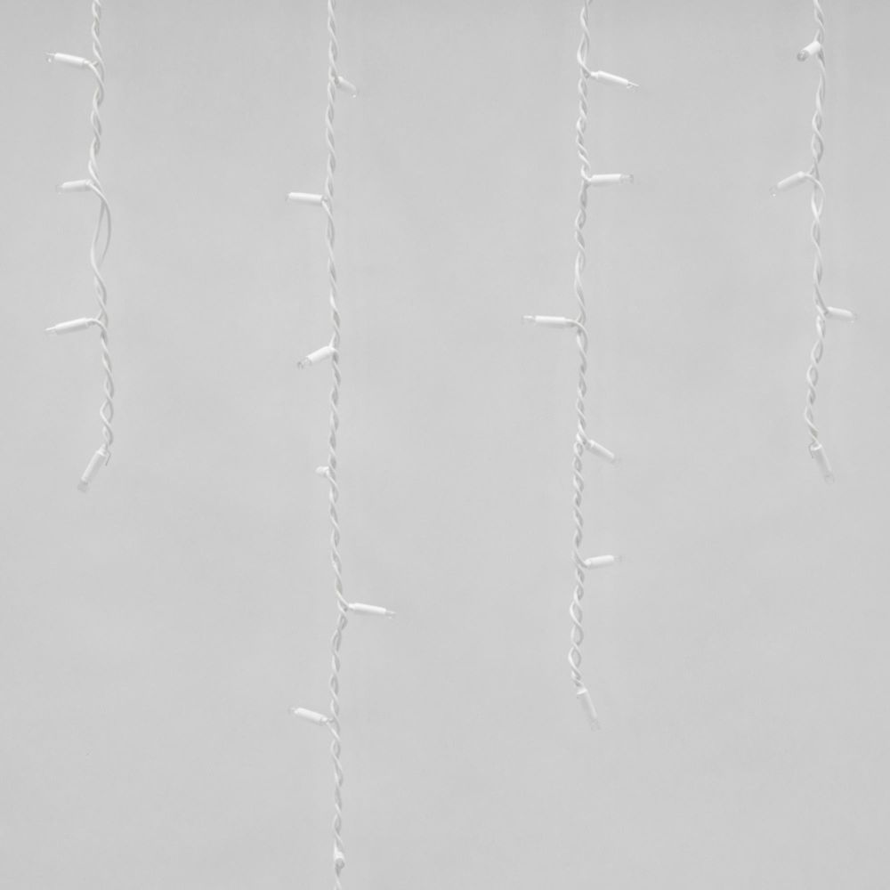 ULD-B3010-200-TWK WARMWHITE IP67 Бахрома светодиодная с эффектом мерцания. 3м. Соединяемая. 200 светодиодов. Теплый белый свет. Провод белый. TM Uniel.