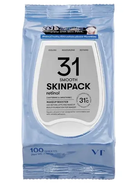 VT Cosmetics Обновляющие тонер-пэды с ретинолом для подготовки кожи к макияжу 31 Smooth Skin Pack 100 шт