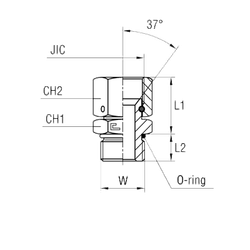 Штуцер FNA JIC 1/2" UNF 1/2"