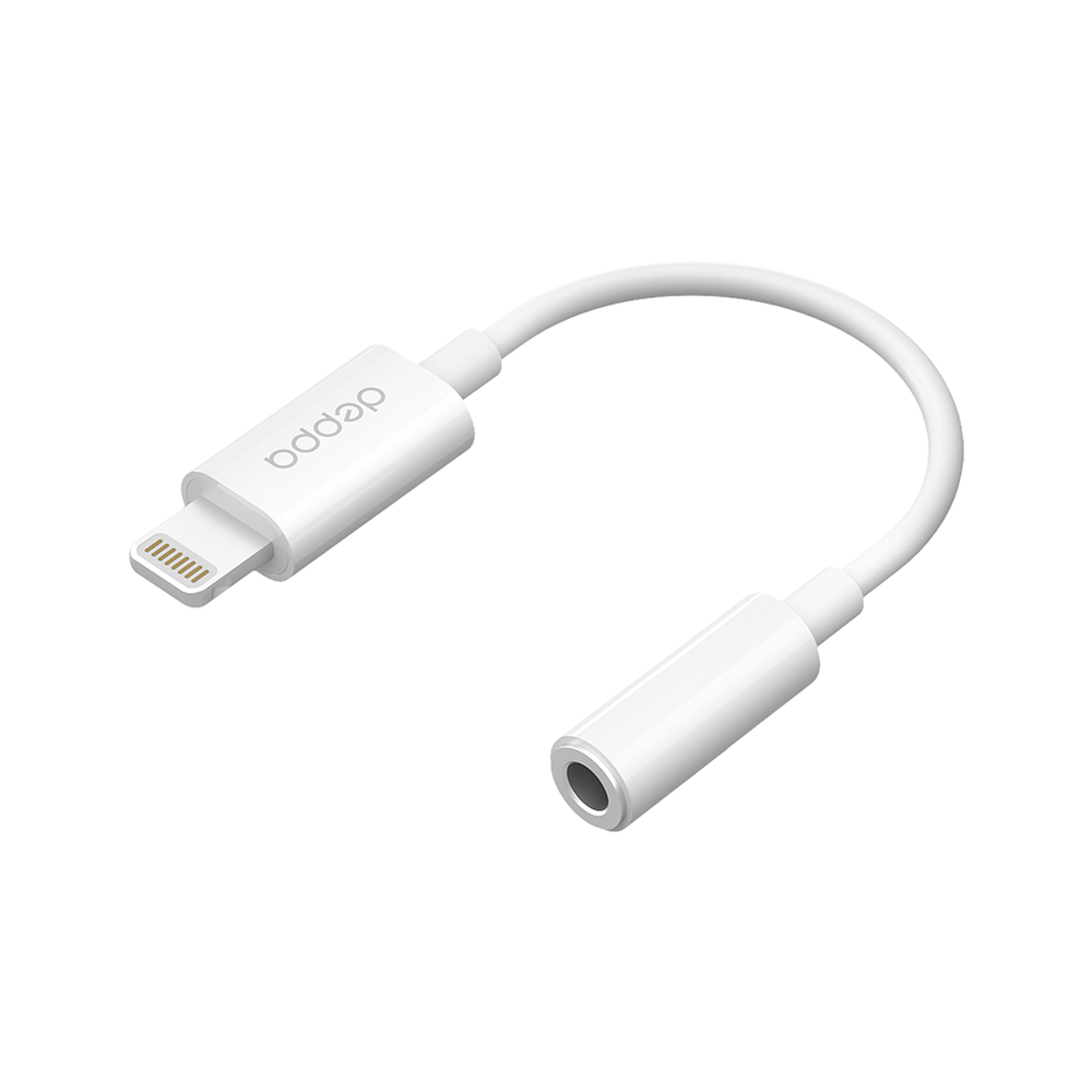 Переходник-адаптер Lightning 8-pin - 3.5 mm jack, белый