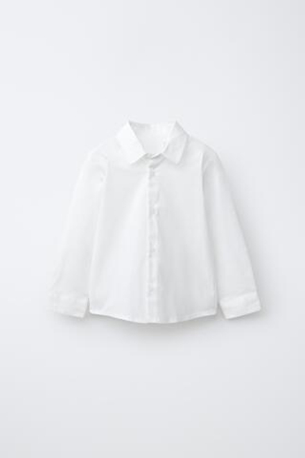 ZARA РУБАШКА SUPER STRETCH COMFORT, БЕЛЫЙ