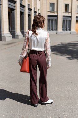 Брюки коричневые из вискозы