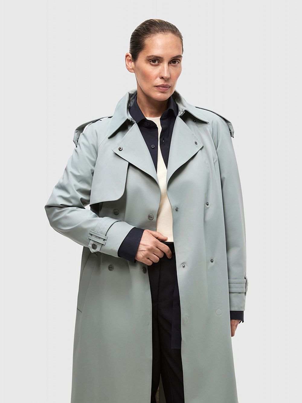 Тренч женский ILIM NORPPA зеленый шалфей