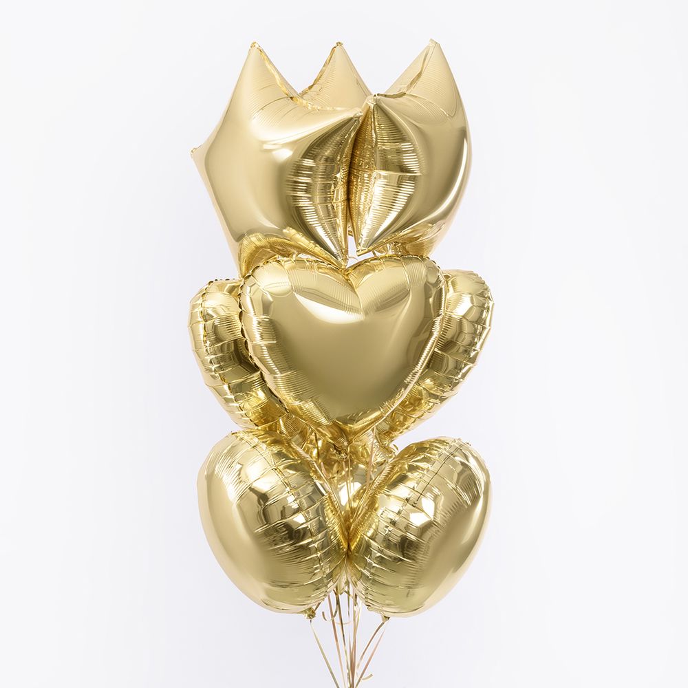 F Шар 18''/46 см, Сердце, Светлое золото(БГ-15)  Изображение4