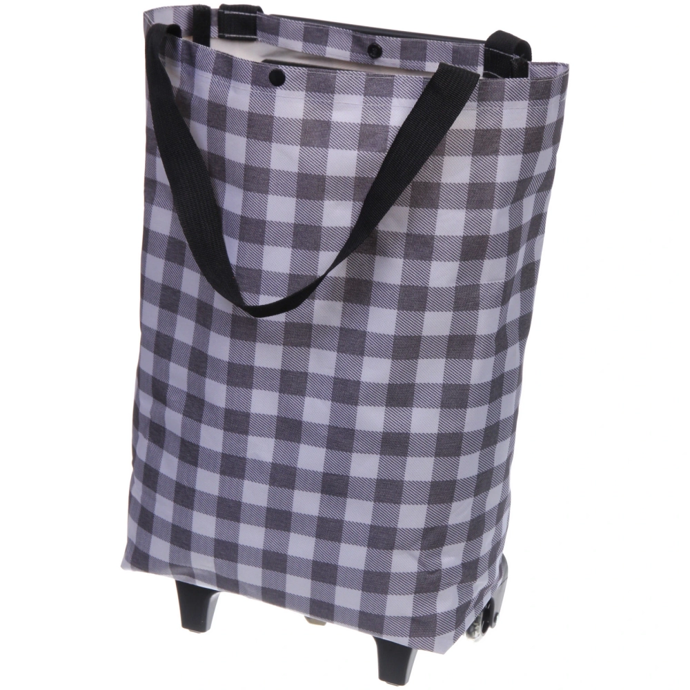 Тележка хозяйственная с сумкой (83*28*17см, колеса 5 см, грузоподъемность до 15 кг) клетка SYD-025