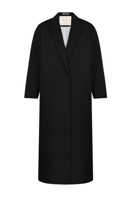 Чёрный двубортный тренч