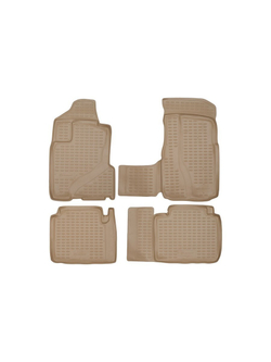 Коврики в салон для HONDA CR-V 2002-2006, 4 шт. (полиуретан, бежевые) NLC.18.03.212