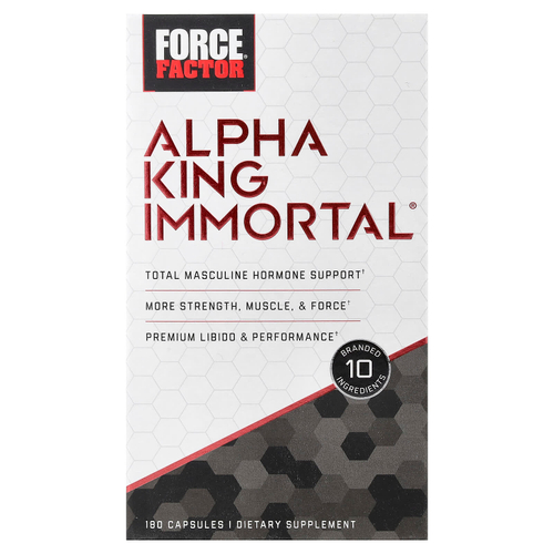 Force Factor, Alpha King Immortal®, добавка для мужчин, 180 капсул