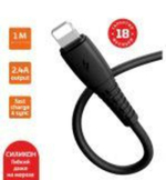 Кабель GoPower GP07L USB (m)-Lightning (m) 2.4A силикон черный