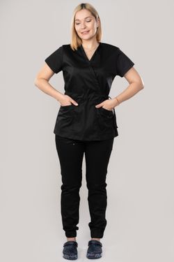 Костюм медицинский женский 386 ЧЕРНЫЙ