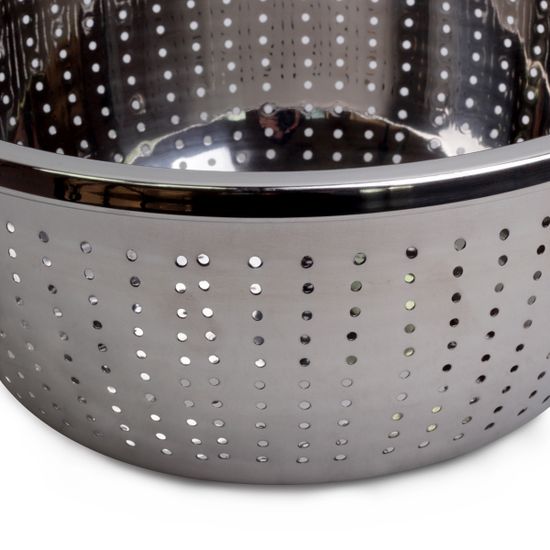 Дуршлаг 22 см. из нержавеющей стали Kamille KM-4357 с двумя силиконовыми ручками