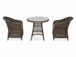 "Эспрессо-80 R" обеденная группа плетеная, цвет коричневый