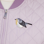 Брошь Shadore Птичка XZ1241.2 BW/S