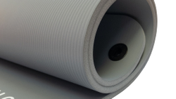 Мат для аэробики NBR 12,5 мм серый с кольцами