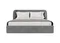 Кровать двуспальная Classic 180 см (серый, рогожка)