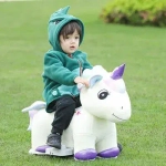 Электромобиль детский каталка Farfello A2113 Единорог бежевый