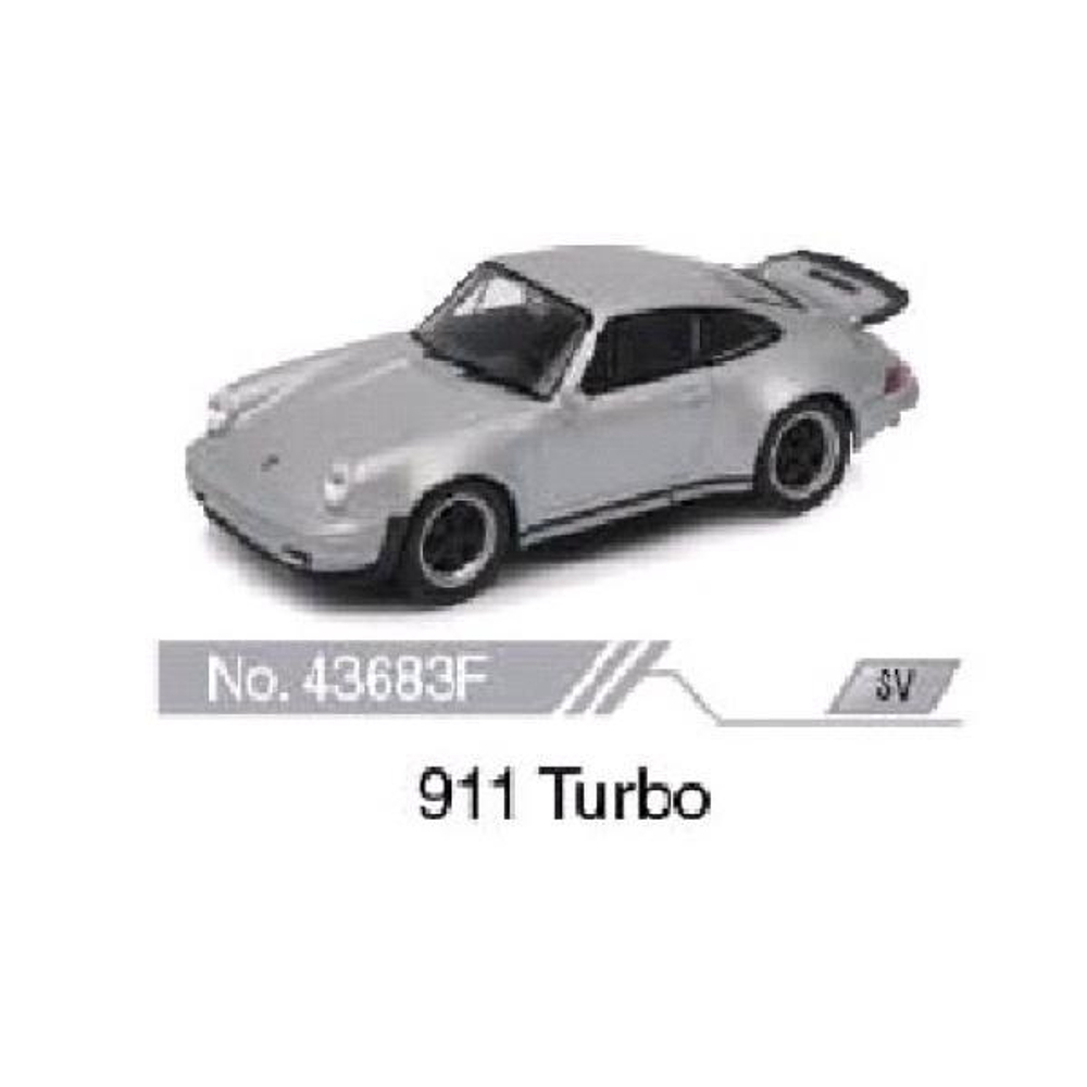 Модель ин. мет. 4.75" "Porsche 911 turbo" открыв. двери 43683D (Kinsmart)