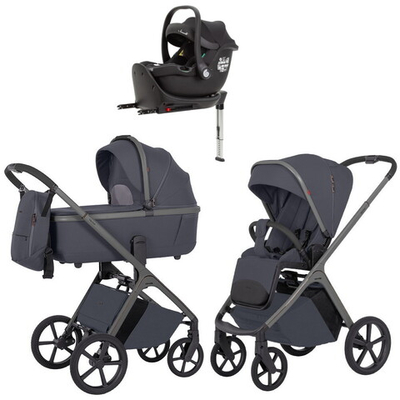 Коляска Carrello Vector CRL-6550 Ammonite AY329 Pro Absolute Black с базой Isofix 3 в 1 Plum Grey