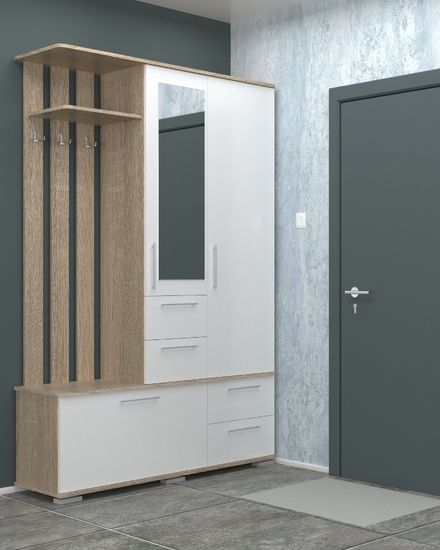 дуб сонома / белый