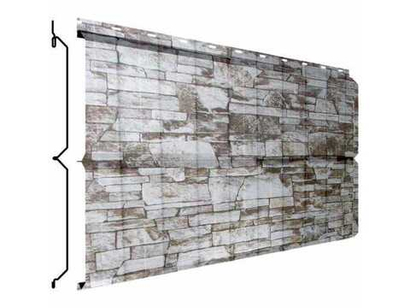 Сайдинг металлический L-брус ECOSTEEL Глянец 0,5мм Камень