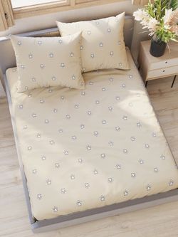 Постельное белье перкаль Сказка "Котики (компаньон)" 1,5-сп Наволочка 50х70 см 1 шт Простынь на резинке 90x200 см Пододеяльник 145x215 см