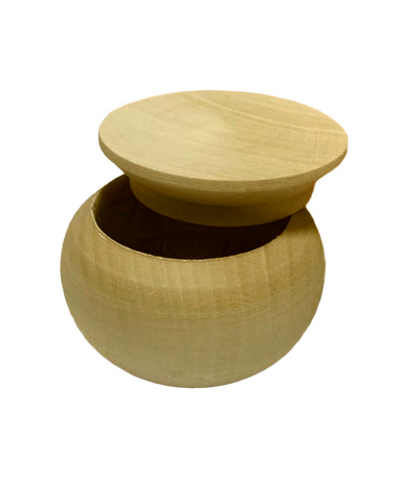 Шкатулка пузатая 40*d50мм, деревянная заготовка, набор 4шт