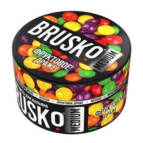 Бестабачная смесь для кальяна BRUSKO, 250 г, Фруктовое драже, Medium (M)