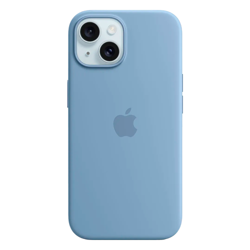 Силиконовый чехол с поддержкой MagSafe Apple Silicone Case для iPhone 15, Winter Blue (Зимняя синева)