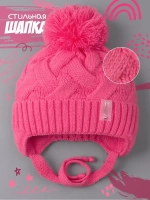 Шапка для девочки на завязках на осень