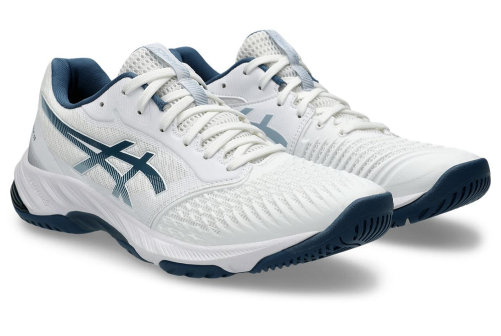 Мужские кроссовки для бадминтона/сквоша Asics Netburner Ballistic FF 3 - white/vintage indigo