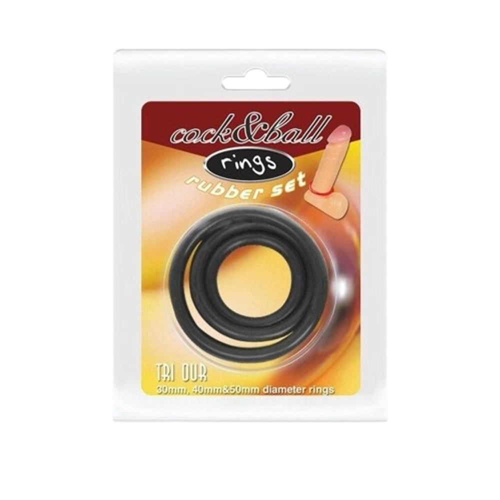 Набор колец для эрекции Cock & Ball rings (3 шт разного диаметра)