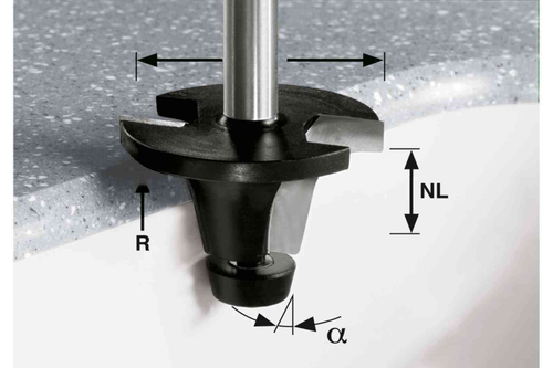 Фреза для установки моек HW R6.35/25/6° ss S12 FESTOOL 492671