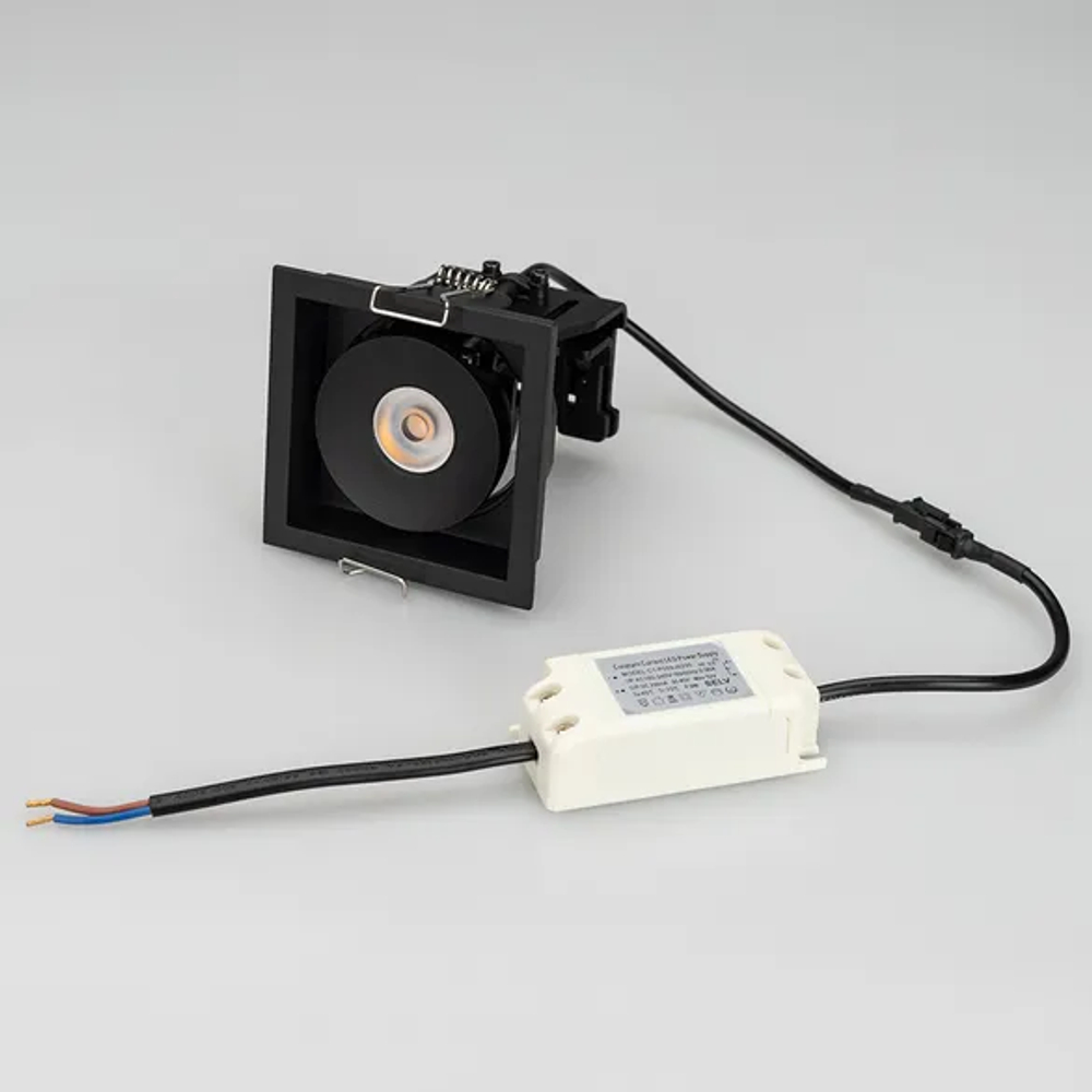 Светильник CL-SIMPLE-S80x80-9W Warm3000 (BK, 45 deg) (Arlight, IP20 Металл, 3 года) 028149