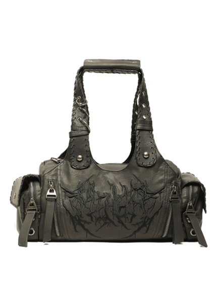 Сумка Faux Leather Embroidered